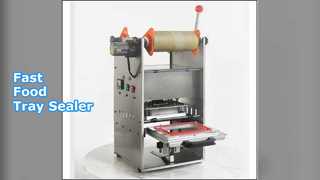 Máquina para sellar bandejas de comida rápida