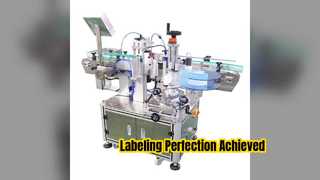 Máquina etiquetadora automática de botellas de salsa de chile