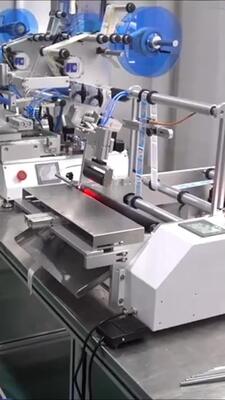 Semi-automatic Flat-labeling Machine CH-615 for Plastic Boxes and Conical Bottles and Capable of Applying Anti-counterfeiting Labels