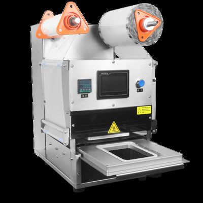 Reemplazo de gas eléctrico bandeja de plástico embalaje eléctrico ordinario DF250TA-E sellador de bandeja de alimentos totalmente automático