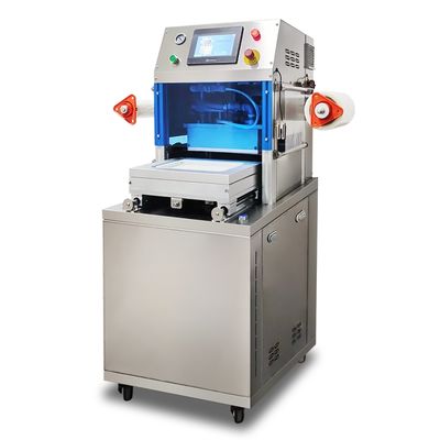 Máquina de sellado de piel de vacío vertical totalmente automática DQ305VSL con acero inoxidable de grado alimenticio y moho de aluminio anodizado 6061 para recipientes de alimentos