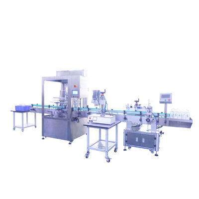 Línea de producción de llenado de líquido de agua mineral pura automática de cuatro cabezas y tapa automática CH-GZ002